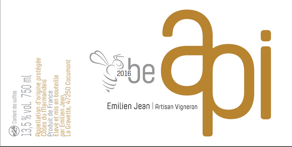 Domaine Emilien Jean en AOC Côtes du Marmandais - Cuvée Be Api 2016