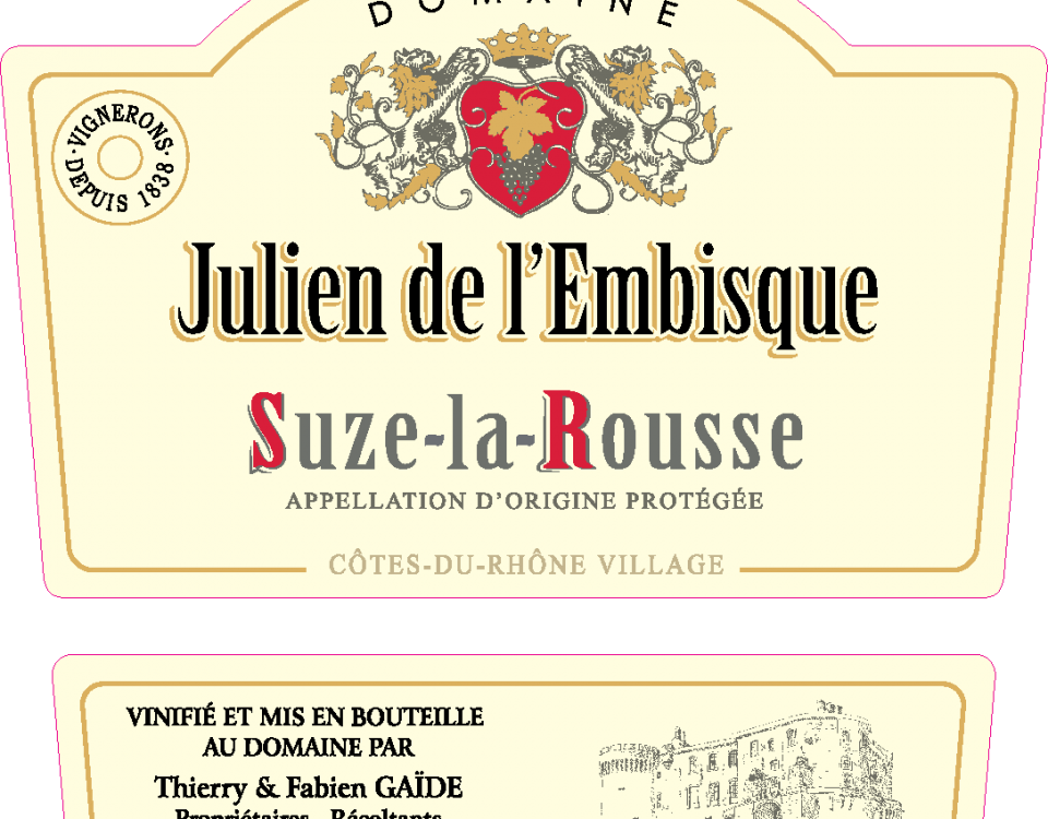 Domaine Julien de l'Embisque en AOC Suze-la-Rousse