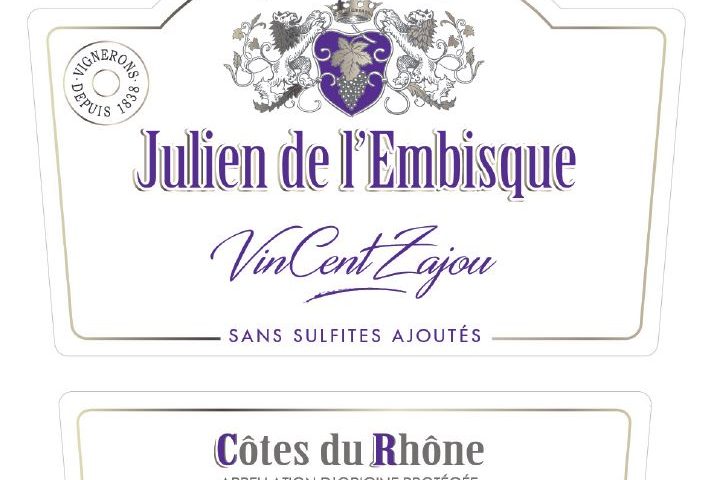 Domaine Julien de l'Embisque en Côtes du Rhône Vincent Zazou