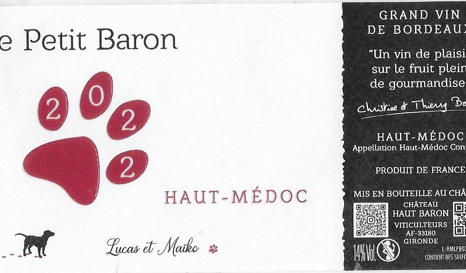 Château haut Baron - Bordeaux- Le Petit Baron